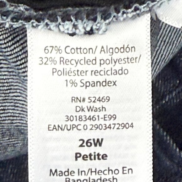 NWT Terra & Sky Women Core Straight High Rise Stretch Navy Denim Jeans Plus 26WP - Picture 7 of 11